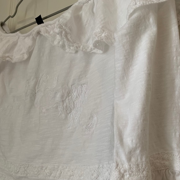 Topshop white off the shoulder Bardot top♥️ - Picture 3 of 4